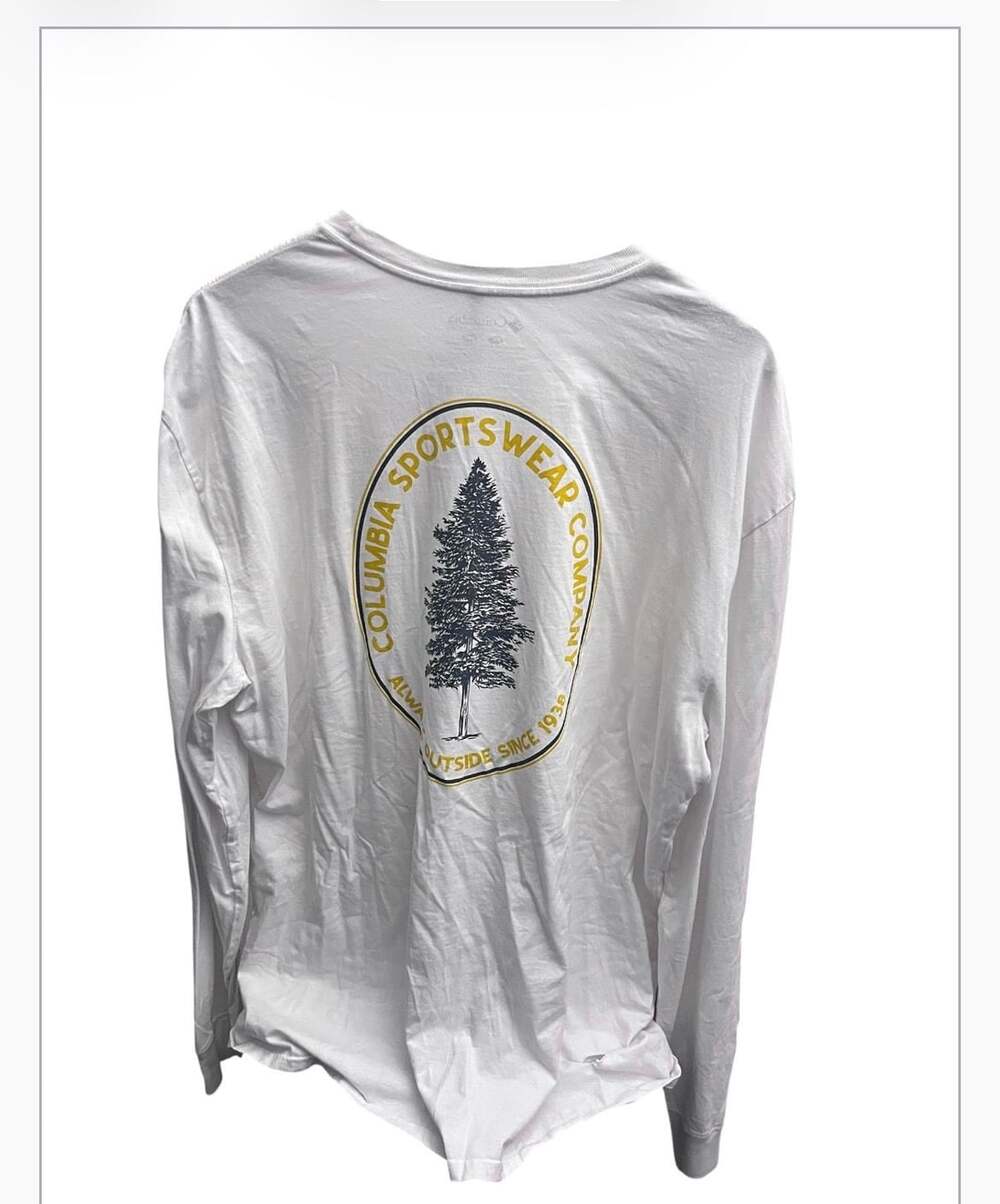 Columbia Sportswear Always Outside Tree Logo Long Sleeve T-Shirt White